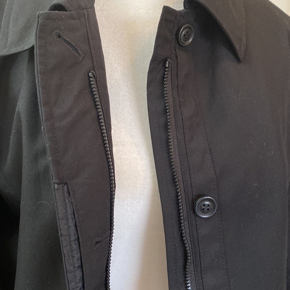 CINTAS  Lined Rain Coat Womens Black Midi Size 6T classic Minimalist Capsule - Picture 4 of 12